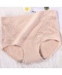 Plus Size High Waisted Cotton Lace Full Hip Panties