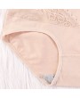 Plus Size High Waisted Cotton Lace Full Hip Panties