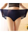 Plus Size High Waist Belly Control Breathable Lace Back Panties