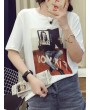 Casual Character Printed Short Sleeve T-shirt