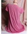 Lace Hem Short Sleeve O-neck Casual T-shirts