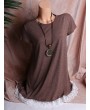 Lace Hem Short Sleeve O-neck Casual T-shirts