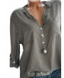 Casual Polka Dot Print Loose Long Sleeve Blouse For Women