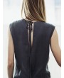 Vintage Sleeveless Drawstring Pockets Harem Jumpsuit