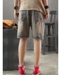 Cartoon Print Patch Casual Short Jeans For Women