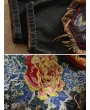 Patchwork Floral Embroidered Jeans For Women