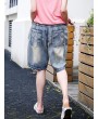 Embroidery Patch Casual Short Jeans For Women