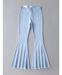 Vintage High Waist Stretchy Flared Denim Trousers