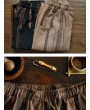 Vintage Stripe Splited Wide Leg Women Pants