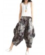 Leisure Loose Folk Print Pocket Harem Women Pants