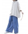 Casual Loose Elastic Waist Cotton High Waist Pants For Women