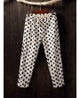 Polka Dots Loose Elastic Waist Cropped Pants