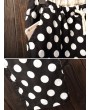 Polka Dots Loose Elastic Waist Cropped Pants