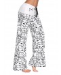 Women Cats Printed Elastic Waist Casual Pants