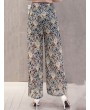 Printed Loose Chiffon Wide Leg Pants