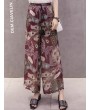 Printed Loose Chiffon Wide Leg Pants