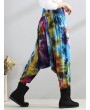 Casual Loose Printed Elastic Waist Women Wide Leg Pants