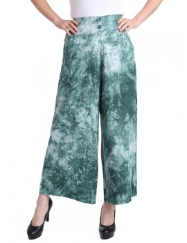 Casual Tie-dyed Wide Leg High Waist Pants For Women