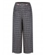 Casual Plaid Elastic Waist Women Woolen Wide Leg Pants