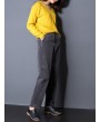 Casual Pure Color Pockets High Waist Pants For Women