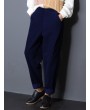 Casual Pure Color Pockets High Waist Pants For Women