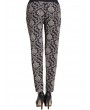 Ethnic Print Patchwork Elastic High Waist Women Pants