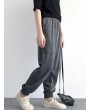 Loose Pockets Solid Color Elastic Waist Harem Pants