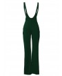 Wide Leg High Waist Front Zipper Suspenders Pants