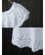 White Lace Embroidered Off Shoulder Mid-Long Dresses