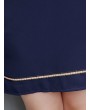 Women Patchwork Elegant Short Sleeve Mini Dresses