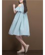 Women Casual Solid Color Ruffled Off Shoulder Dresses