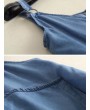 Denim Straps Pocket Inregular Casual Dresses