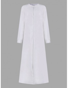 Casual Loose Button Long Sleeve Shirt Maxi Dress For Women