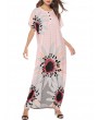 Summer Print Crew Neck Overhead Maxi Dress