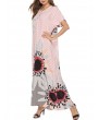 Summer Print Crew Neck Overhead Maxi Dress