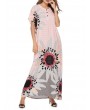 Summer Print Crew Neck Overhead Maxi Dress