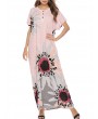 Summer Print Crew Neck Overhead Maxi Dress