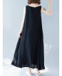 Sleeveless Solid Color Loose Maxi Dress For Women