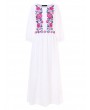 Women Vintage Floral Print Long Maxi Dress