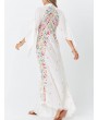 Bohemian Print Deep V Neck Maxi Dress