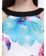 Casual Ladies Floral Print Halter Neck Dress