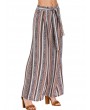 Boho Vertical Stripe Print Drawstring Pants