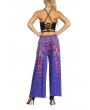 Boho Print Wide Leg Yoga Purple Pants