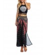 Boho Print Inregular Wide Leg Yoga Pants