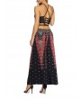 Boho Print Inregular Wide Leg Yoga Pants