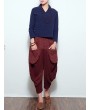 Casual Print Patchwork Elastic Waist Women Harem Pants