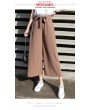 Casual Chiffon High Elastic Waist Harem Straight Pants