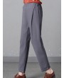 Casual Pure Color Elastic Waist Women Pants With Pockets