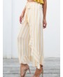 Vintage Vertical Striped Pleated Broad Leg Pants