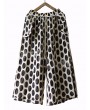 Drawstring Waist Polka Dot Print Wide Leg Vintage Pants